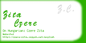 zita czere business card